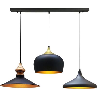 Bamyum, Pendelleuchte, Magna Pendelleuchte Schwarz 3 Flammige (E27) Bamyum, Pendelleuchte, Magna Pendelleuchte Schwarz 3 Flammige (E27)