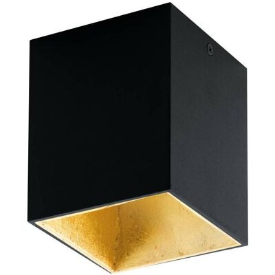 EGLO, Deckenleuchte, 62258 POLASSO PRO GU10 Anbauspots+Anbauleuchten 100x100mm Schwarz, Gold (GU10) EGLO, Deckenleuchte, 62258 POLASSO PRO GU10 Anbauspots+Anbauleuchten 100x100mm Schwarz, Gold (GU10)