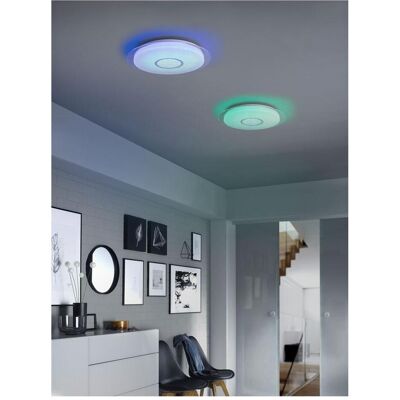Fischer & Honsel, Deckenleuchte, Honsel T-Esra LED Deckenleuchte 19W Tunable white steuerbar dimmbar silber + Fernbedienung Fischer & Honsel, Deckenleuchte, Honsel T-Esra LED Deckenleuchte 19W Tunable white steuerbar dimmbar silber + Fernbedienung