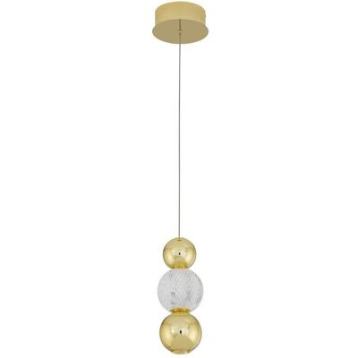 Nova Luce, Pendelleuchte, BRILLE LED Pendelleuchte Gold 6W Neutralweiss 250x14cm 9511030 (322 lm) Nova Luce, Pendelleuchte, BRILLE LED Pendelleuchte Gold 6W Neutralweiss 250x14cm 9511030 (322 lm)