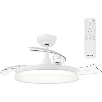 Philips Solr LED Deckenleuchte mit Ventilator, Ventilator, Transparent, Weiss Philips Solr LED Deckenleuchte mit Ventilator, Ventilator, Transparent, Weiss