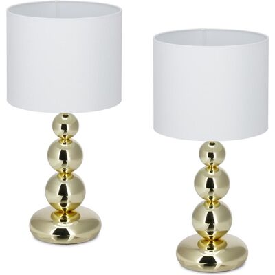 Relaxdays, Tischlampe, 2x Tischlampe (E27) Relaxdays, Tischlampe, 2x Tischlampe (E27)