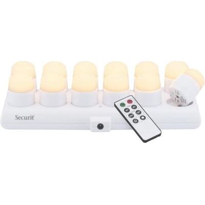 Securit, Tischlampe, AMSTERDAM LED Fyrfadslys 12 stk. + ladest., hvidt lys Securit, Tischlampe, AMSTERDAM LED Fyrfadslys 12 stk. + ladest., hvidt lys