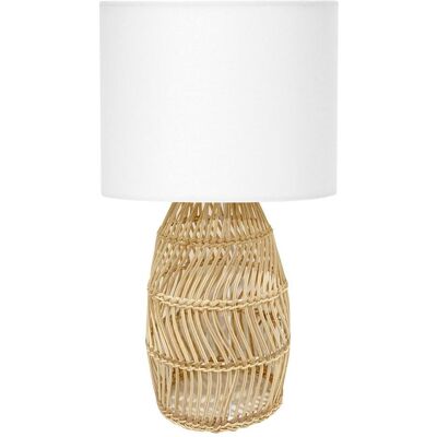 Platinet, Tischlampe, Lampada da Tavolo in Rattan (E27) Platinet, Tischlampe, Lampada da Tavolo in Rattan (E27)