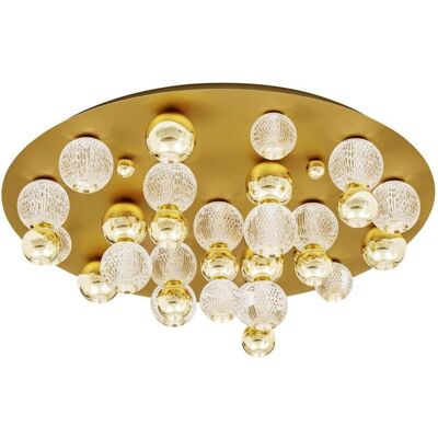 Nova Luce, Deckenleuchte, BRILLE LED Deckenleuchte Gold 90W Neutralweiss 31,5x92cm dimmbar 9695700 (5171 lm) Nova Luce, Deckenleuchte, BRILLE LED Deckenleuchte Gold 90W Neutralweiss 31,5x92cm dimmbar 9695700 (5171 lm)
