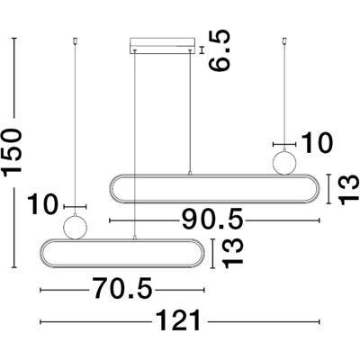 Nova Luce, Pendelleuchte, Liaise (2060 lm) Nova Luce, Pendelleuchte, Liaise (2060 lm)
