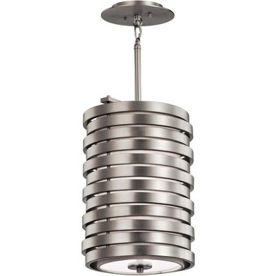 Elstead Lighting, Pendelleuchte, Roswell Hängeleuchte E27 1-fach 39cm Nickel gebürstet (E27) Elstead Lighting, Pendelleuchte, Roswell Hängeleuchte E27 1-fach 39cm Nickel gebürstet (E27)
