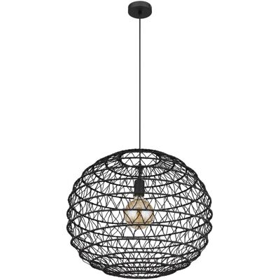 Globo Hängeleuchte - Schwarz - Metall - 59cm - E27 - Boho Stil Globo Hängeleuchte - Schwarz - Metall - 59cm - E27 - Boho Stil
