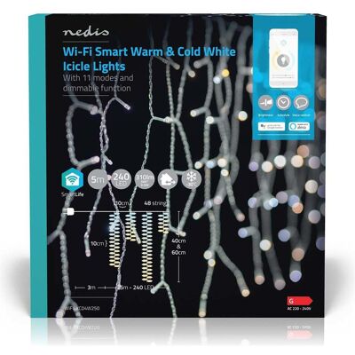 Nedis, Lichterkette, SmartLife Dekorative LED Wi-Fi Warm bis kühlen weiss 240 LED's 5.00 m Android™ / IOS (0.21 m) Nedis, Lichterkette, SmartLife Dekorative LED Wi-Fi Warm bis kühlen weiss 240 LED's 5.00 m Android™ / IOS (0.21 m)