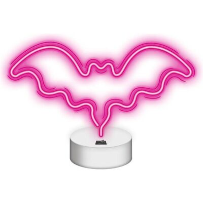 Forever Light, Tischlampe, Neon auf einem Ständer BAT rosa NNE07 Neolia Forever Light, Tischlampe, Neon auf einem Ständer BAT rosa NNE07 Neolia