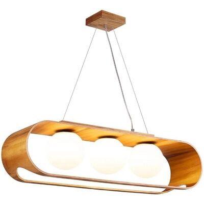 Accord, Pendelleuchte, Houten LED Hanglamp Sfera 3X E27 Max 40W Teak (E27) Accord, Pendelleuchte, Houten LED Hanglamp Sfera 3X E27 Max 40W Teak (E27)