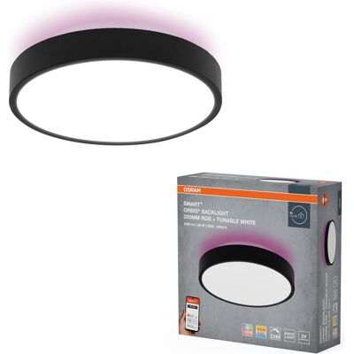 Osram, Deckenleuchte, SMART+ Wifi Orbis Backlight Black 350mm TW (1400 lm) Osram, Deckenleuchte, SMART+ Wifi Orbis Backlight Black 350mm TW (1400 lm)