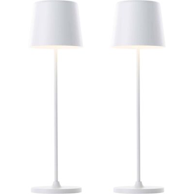 Brilliant, Tischlampe, LED-Akku-Tischleuchte Kaami, 2 W, 310 lm, 3000 K, weiss, 2er Set (310 lm) Brilliant, Tischlampe, LED-Akku-Tischleuchte Kaami, 2 W, 310 lm, 3000 K, weiss, 2er Set (310 lm)