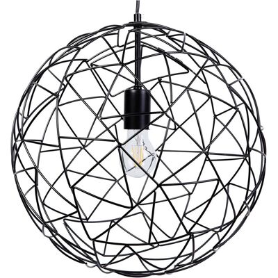 Beliani, Pendelleuchte, Lamp Hängelampe hängend an schwarzer METALLLAMPE (E27) Beliani, Pendelleuchte, Lamp Hängelampe hängend an schwarzer METALLLAMPE (E27)