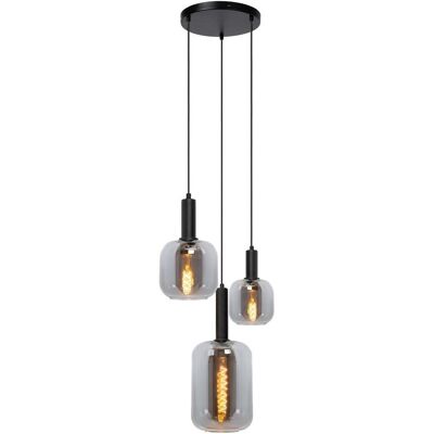 Lucide, Pendelleuchte, ELISA - Hanglamp - 3xE27 - Fumà (E27) Lucide, Pendelleuchte, ELISA - Hanglamp - 3xE27 - Fumà (E27)