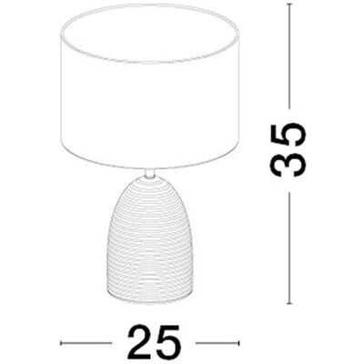 Nova Luce, Tischlampe, CHEMPO Tischleuchte E27 Grau 35x25cm 9050166 (E27) Nova Luce, Tischlampe, CHEMPO Tischleuchte E27 Grau 35x25cm 9050166 (E27)