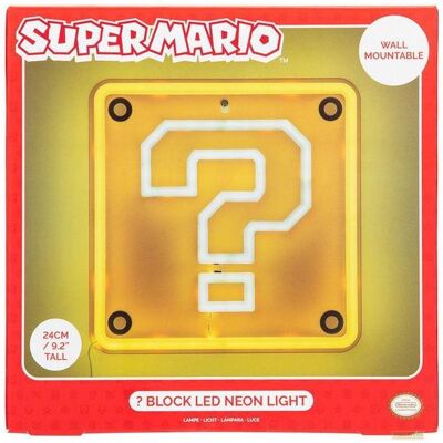 Paladone Products, Nachtlicht, Paladone Lampada Neon da Muro Super Mario Question Block Paladone Products, Nachtlicht, Paladone Lampada Neon da Muro Super Mario Question Block