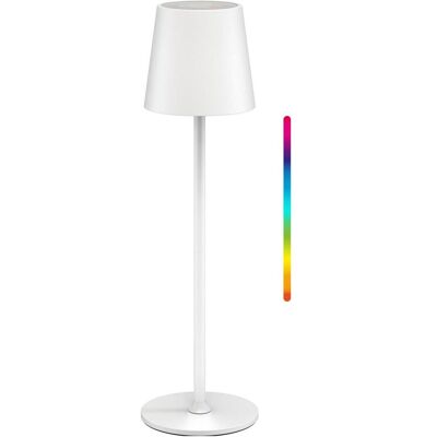 Goobay, Tischlampe, Kabellose LED-Tischleuchte, Grösse M, 38 cm, RGBW, weiss Goobay, Tischlampe, Kabellose LED-Tischleuchte, Grösse M, 38 cm, RGBW, weiss