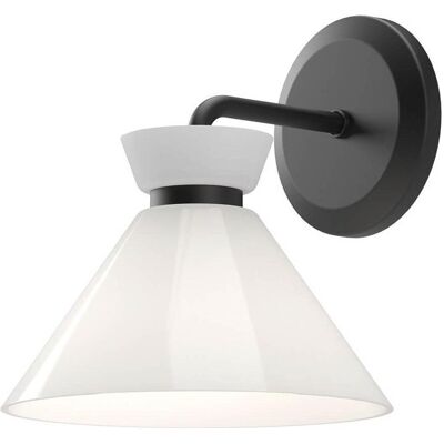 Elstead Lighting, Deckenleuchte, Elstead Halston Wandleuchte E14 Mattes Schwarz Opal (E14) Elstead Lighting, Deckenleuchte, Elstead Halston Wandleuchte E14 Mattes Schwarz Opal (E14)