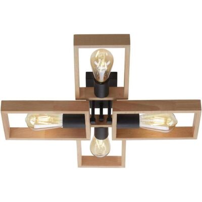 Leuchten Direkt Franky 4-flammige schwarze Deckenleuchte - Deckenlampe Leuchten Direkt Franky 4-flammige schwarze Deckenleuchte - Deckenlampe