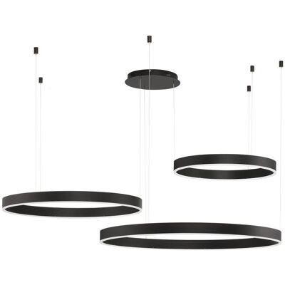 Nova Luce, Pendelleuchte, MOTIF LED Pendelleuchte Schwarz 140W Steuerbare Lichtfarbe 250x100cm dimmbar 9530215 Nova Luce, Pendelleuchte, MOTIF LED Pendelleuchte Schwarz 140W Steuerbare Lichtfarbe 250x100cm dimmbar 9530215