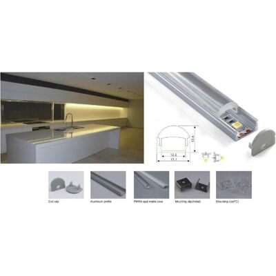 Synergy 21, Beleuchtung Zubehör, LED UProfil 200cm ALU002RL in weiss Synergy 21, Beleuchtung Zubehör, LED UProfil 200cm ALU002RL in weiss
