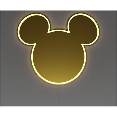 YellowPop, Deckenleuchte, Mickey Maus Logo mit Goldspiegel by YellowPop, Deckenleuchte, Mickey Maus Logo mit Goldspiegel by