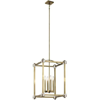 Elstead Lighting, Pendelleuchte, Cayden Hängeleuchte E14 4-fach 66cm Naturmessing (E14) Elstead Lighting, Pendelleuchte, Cayden Hängeleuchte E14 4-fach 66cm Naturmessing (E14)