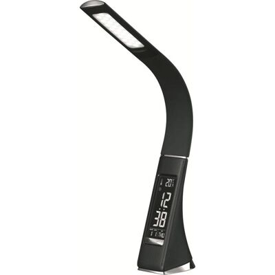 Platinet, Tischlampe, PDLU3B dimmable LED table lamp, flexible arm, clock, black Platinet, Tischlampe, PDLU3B dimmable LED table lamp, flexible arm, clock, black
