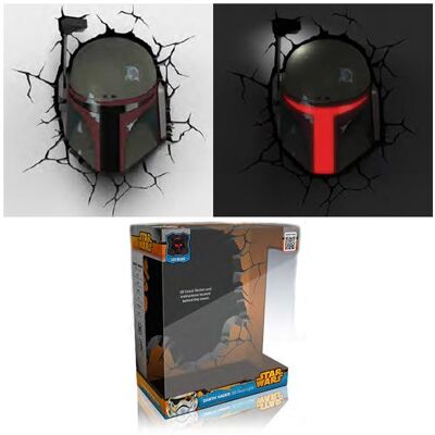 3D Light FX, Deckenleuchte, 3D Boba Fett Star Wandlampe 3D Light FX, Deckenleuchte, 3D Boba Fett Star Wandlampe