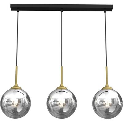 Domoletti, Pendelleuchte, Pendant Light Bursa 3xe14 Line Bl/Gold (E14) Domoletti, Pendelleuchte, Pendant Light Bursa 3xe14 Line Bl/Gold (E14)