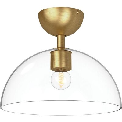Elstead Lighting, Pendelleuchte, Elstead Jude Deckenleuchte E27 Gebürstete Goldoptik Glas klar (E27) Elstead Lighting, Pendelleuchte, Elstead Jude Deckenleuchte E27 Gebürstete Goldoptik Glas klar (E27)