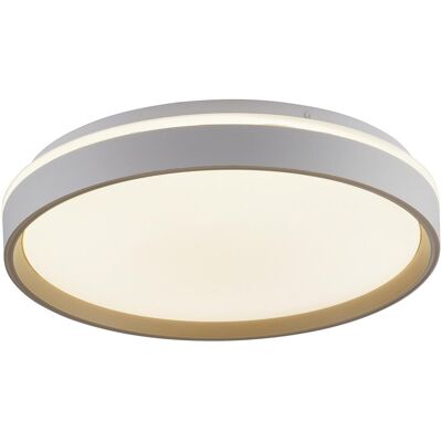 Just Light, Wandleuchte + Deckenleuchte, LED Deckenlampe MIO sand dimmbar Fernbedienung rund 30min Timer grau beige (2700 lm) Just Light, Wandleuchte + Deckenleuchte, LED Deckenlampe MIO sand dimmbar Fernbedienung rund 30min Timer grau beige (2700 lm)