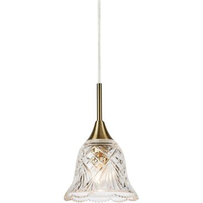Markslöjd, Pendelleuchte, LUNA Pendant 1L Clear/Antique Brass Markslöjd, Pendelleuchte, LUNA Pendant 1L Clear/Antique Brass