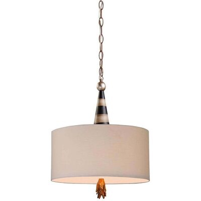 Elstead Lighting Flambeau 2-flammige Hängeleuchte - Schwarz, Creme, Blattgold - Deckenpendel Elstead Lighting Flambeau 2-flammige Hängeleuchte - Schwarz, Creme, Blattgold - Deckenpendel