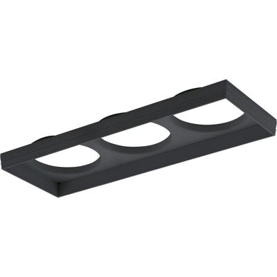 EGLO, Beleuchtung Zubehör, 60891 NON82/3SQ Einputzrahmen 3 eckig Schwarz, Chrom EGLO, Beleuchtung Zubehör, 60891 NON82/3SQ Einputzrahmen 3 eckig Schwarz, Chrom