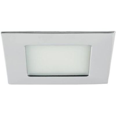 Brumberg LED-Einbaudownlight - IP44, 3000K, Chrom, Quadratisch - 12128023 Brumberg LED-Einbaudownlight - IP44, 3000K, Chrom, Quadratisch - 12128023
