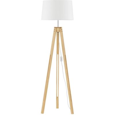 NOVA LUCE LE ROY Stehlampe - E27, 145cm, Weiß-Holz-Braun - Stehlampe NOVA LUCE LE ROY Stehlampe - E27, 145cm, Weiß-Holz-Braun - Stehlampe