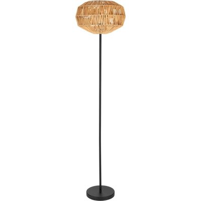 EGLO, Stehlampe, Sheldon Vloerlamp, Boho-Lampe für Wohnzimmer, Stehlampe mit Bastpapierschirm und E27-Fassung (E27) EGLO, Stehlampe, Sheldon Vloerlamp, Boho-Lampe für Wohnzimmer, Stehlampe mit Bastpapierschirm und E27-Fassung (E27)