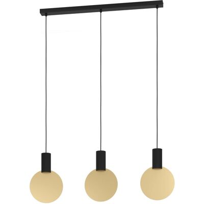 EGLO SARONA Pendelleuchte - GU10, Schwarz/Gold, 3x4,5W, 910x50mm EGLO SARONA Pendelleuchte - GU10, Schwarz/Gold, 3x4,5W, 910x50mm