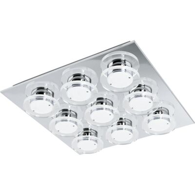 EGLO, Deckenleuchte, 94487 Cisterno LED Wandleuchte / Deckenleuchte 9x4.5W Edelstahl chrom klar satiniert EGLO, Deckenleuchte, 94487 Cisterno LED Wandleuchte / Deckenleuchte 9x4.5W Edelstahl chrom klar satiniert