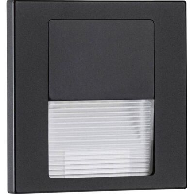 Paulmann Tsaro LED Wandeinbauleuchte - Eckig, 80x36mm, 1W, 80lm, 230V, 2700K, Schwarz matt Paulmann Tsaro LED Wandeinbauleuchte - Eckig, 80x36mm, 1W, 80lm, 230V, 2700K, Schwarz matt