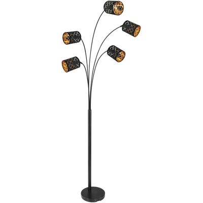 Globo, Stehlampe, Stehleuchte Metall schwarz matt, 5xE14, 15229S4 (E14) Globo, Stehlampe, Stehleuchte Metall schwarz matt, 5xE14, 15229S4 (E14)