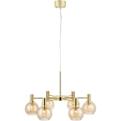 Markslöjd, Pendelleuchte, AMBRA Pendant 6L Brass/Amber (E14) Markslöjd, Pendelleuchte, AMBRA Pendant 6L Brass/Amber (E14)