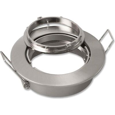 Isoled, Beleuchtung Zubehör, Einbaurahmen rund, Lochausschnitt 68mm, Alu Nickel-Satin, für GU10/MR16 Spots Isoled, Beleuchtung Zubehör, Einbaurahmen rund, Lochausschnitt 68mm, Alu Nickel-Satin, für GU10/MR16 Spots