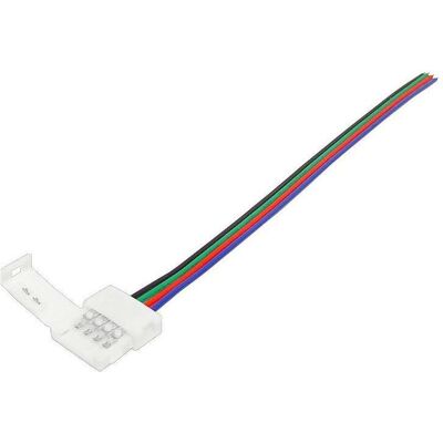 Lasmex, Beleuchtung Zubehör, Lamex Złącze taśmy LED RGB 10mm, zatrzask z przewodami. Lasmex, Beleuchtung Zubehör, Lamex Złącze taśmy LED RGB 10mm, zatrzask z przewodami.