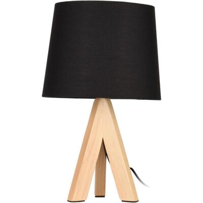 Koopmann, Tischlampe, Tischlampe schwarz mit Holzbeinen (E14) Koopmann, Tischlampe, Tischlampe schwarz mit Holzbeinen (E14)