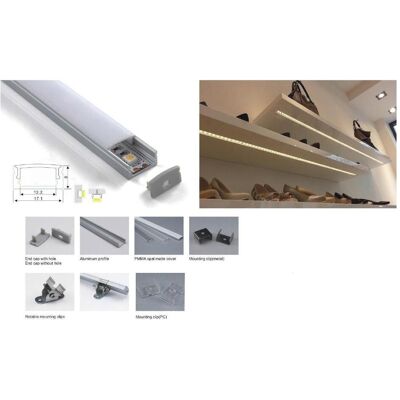 Synergy 21, Beleuchtung Zubehör, LED U-Profil 200cm, ALU002-R schwarz Synergy 21, Beleuchtung Zubehör, LED U-Profil 200cm, ALU002-R schwarz