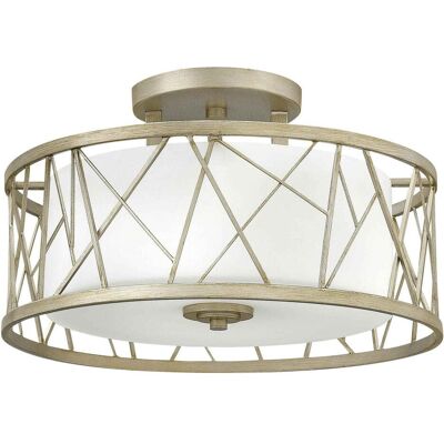 Elstead Lighting, Wandleuchte + Deckenleuchte, Nest Deckenleuchte E27 3-fach Blattsilber (E27) Elstead Lighting, Wandleuchte + Deckenleuchte, Nest Deckenleuchte E27 3-fach Blattsilber (E27)