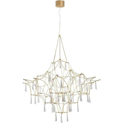 Nova Luce, Pendelleuchte, GORO LED Pendelleuchte Gold 20W Warmweiss 160x80cm 9116820 Nova Luce, Pendelleuchte, GORO LED Pendelleuchte Gold 20W Warmweiss 160x80cm 9116820